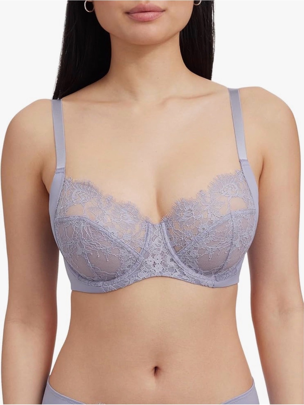 Scarlett Blue NWT 40DD Lace Bra Periwinkle Full Coverage